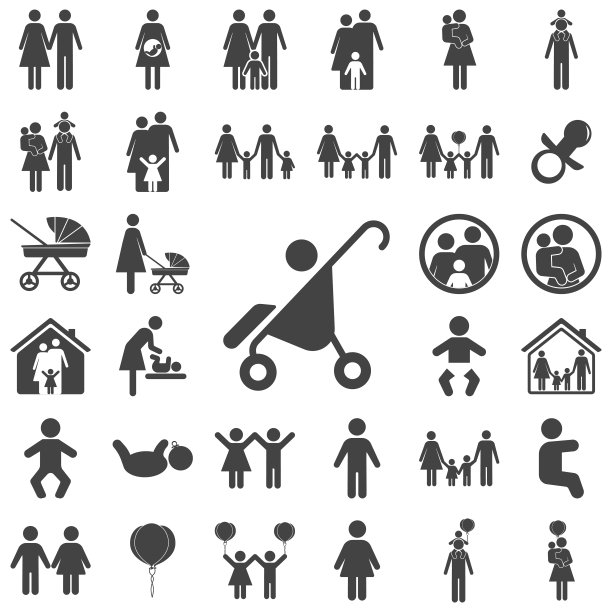 婴儿车的图标素材图片