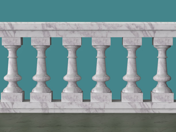 复古栏杆装饰栏杆由木头、石头和金属制成图片下载