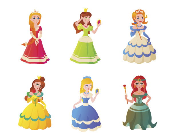 公主性格vectorillustration。图片下载