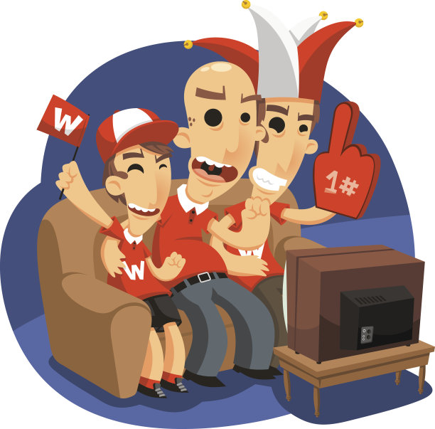 一家人看电视比赛图片下载