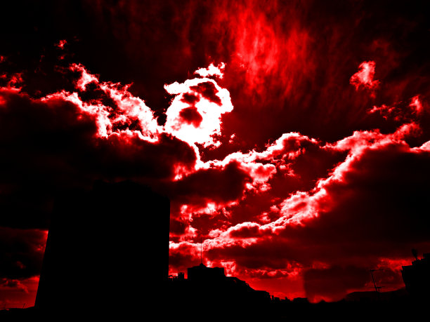 755-城市上空燃烧的天空-摘要图片下载