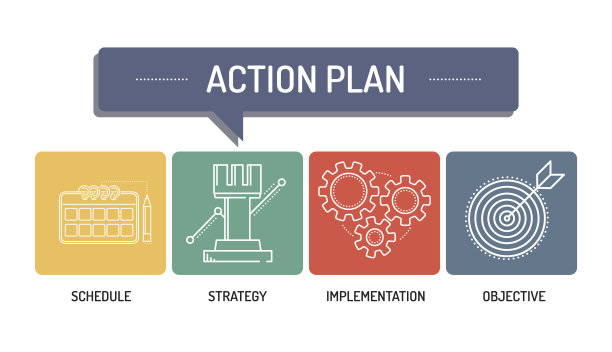 行动计划-图标线概念图片下载