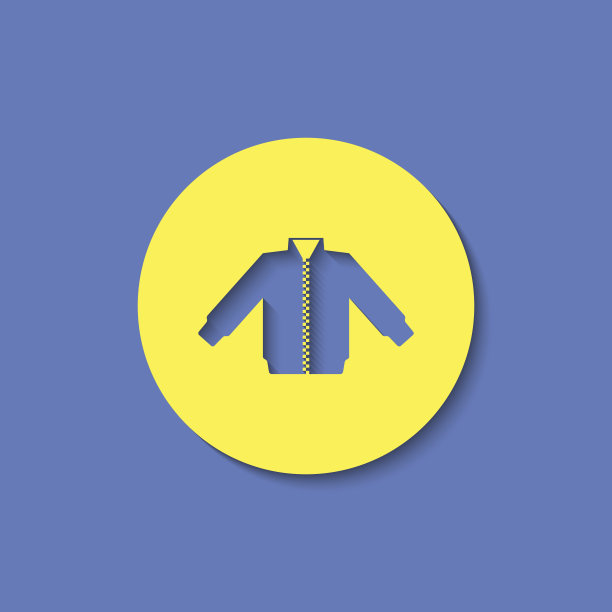 休闲夹克矢量图标图片下载