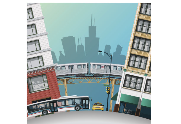 芝加哥交通素材图片