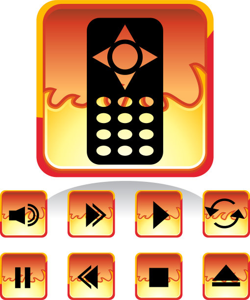 媒体控制图标:火系列图片下载