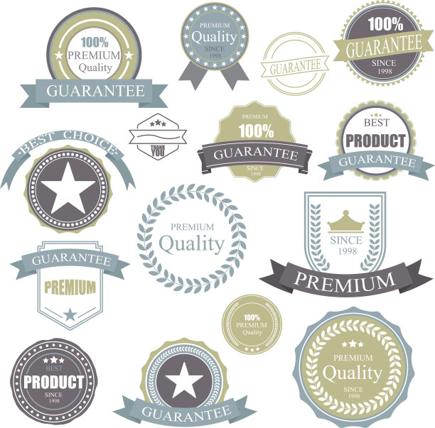 经典复古的徽章。元素优质标签框架。图片下载