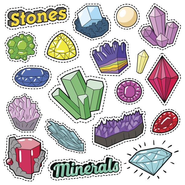 宝石宝石和矿产多彩的集合图片下载