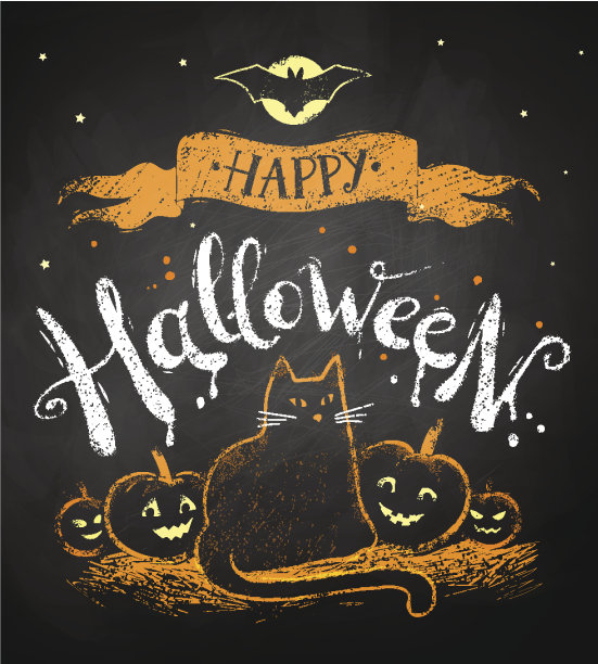 万圣节快乐明信片图片下载