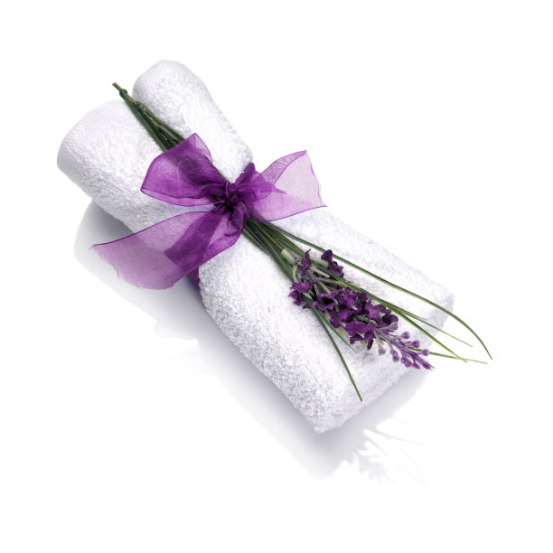 带花带的浴巾图片下载