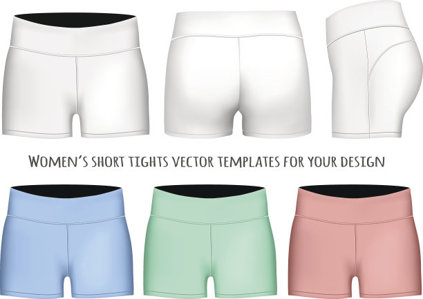 女性短的紧身裤。图片下载