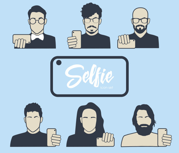 伙计们自拍-图标集。潮人做的有问题图片下载