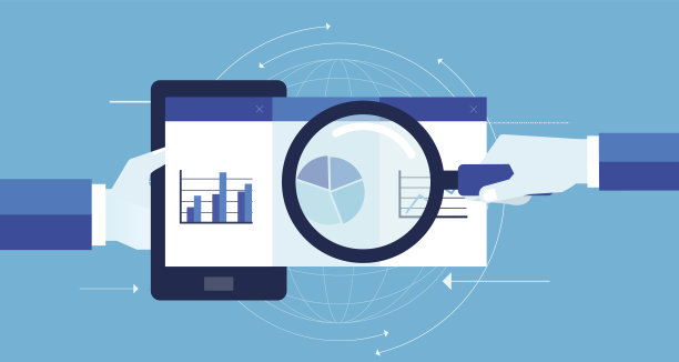 移动设备上的企业营销分析图表报告图片下载