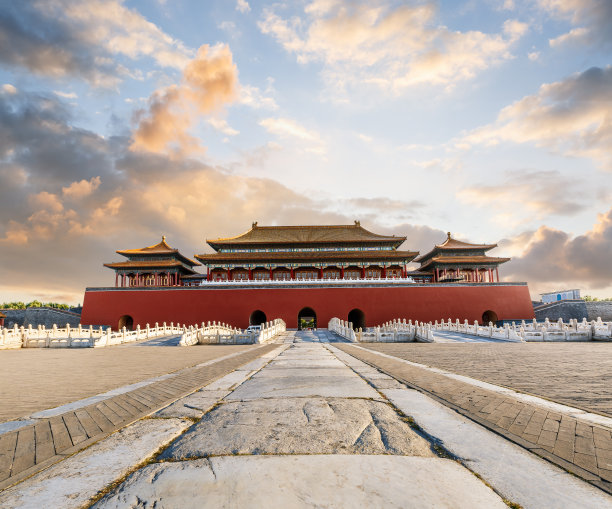 中国北京紫禁城的古代皇家宫殿图片下载