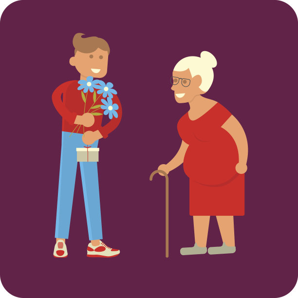 自愿的男人和老太太图片下载