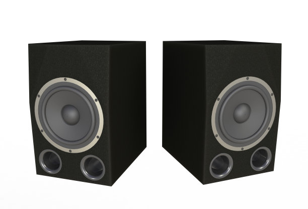 扬声器孤立在一个白色背景图片下载