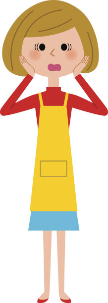 围裙上的女人变得苍白图片下载