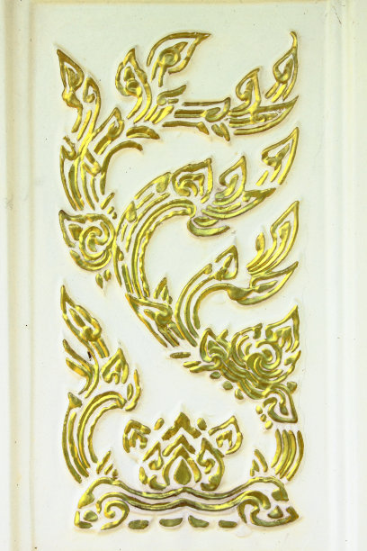 水泥表面的泰式雕刻图片下载