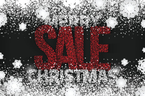 圣诞快乐销售矢量插图图片下载