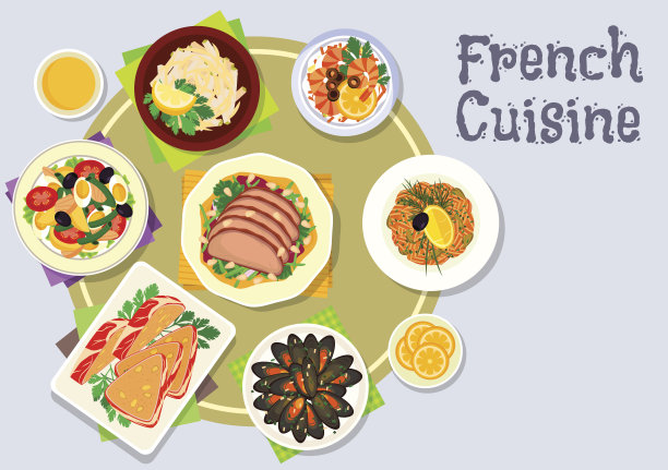 法式菜肴菜肴图标菜单设计图片下载