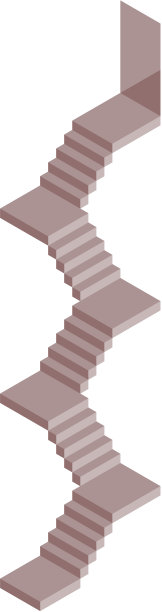 灰色等距楼梯图片下载