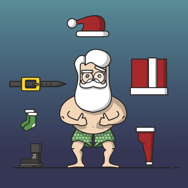 给圣诞老人穿上衣服图片下载