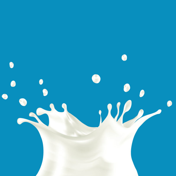 奶牛、绵羊、山羊、大豆、大米、燕麦、椰奶喷溅载体图片下载