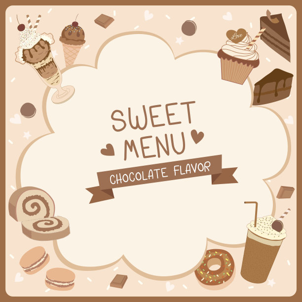 甜点巧克力口味横幅图片下载