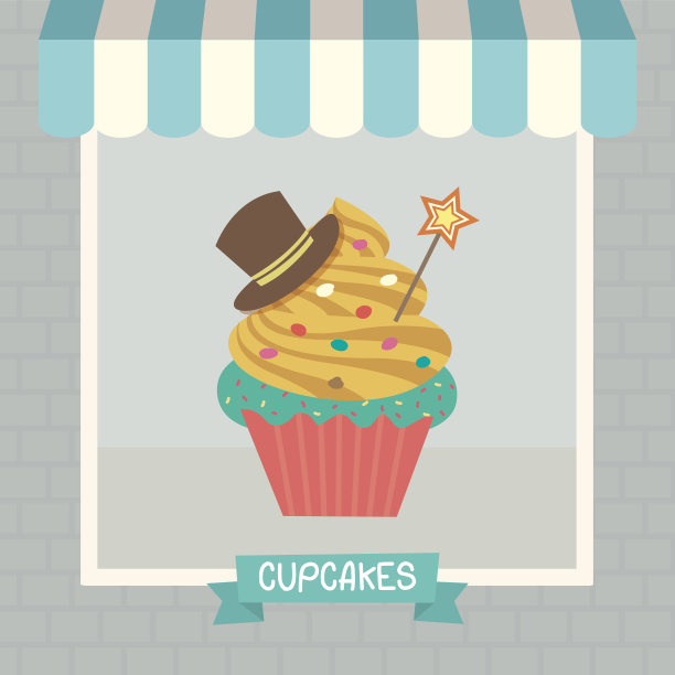 蛋糕青色咖啡馆图片下载