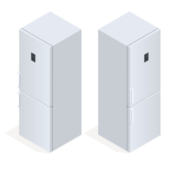 带把手的等距冰箱门图片下载