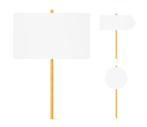 横幅模拟设置了木棒孤立图片下载