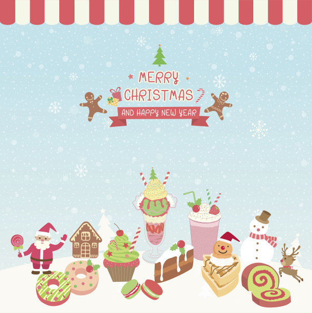 圣诞甜点背景图片下载
