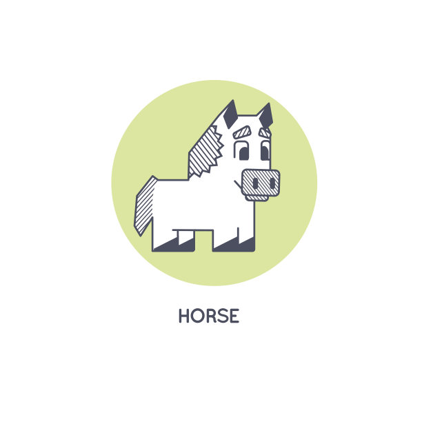 几何马线艺术矢量图标孤立图片下载