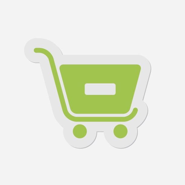 简单的绿色图标-购物车减图片下载