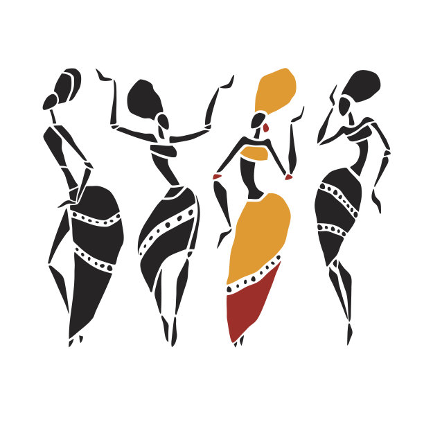 美丽的舞者轮廓图片下载