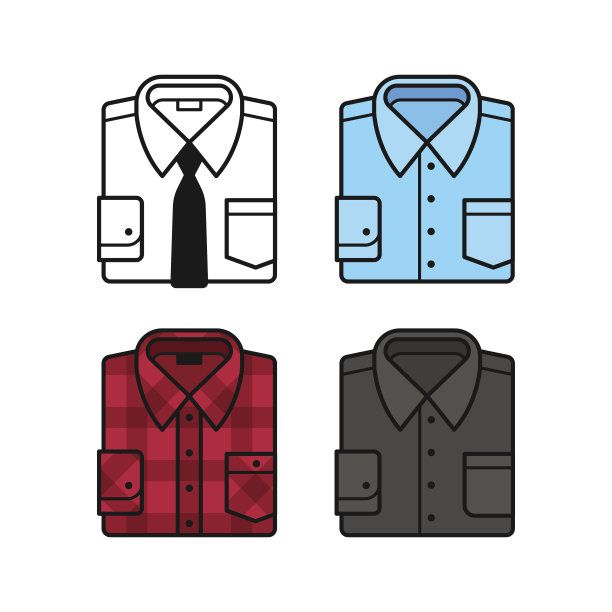 衬衫图标设置素材图片