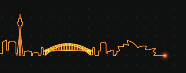 悉尼轻条纹剖面图片下载
