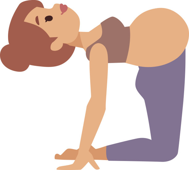 运动风孕妇角色矢量素材素材图片