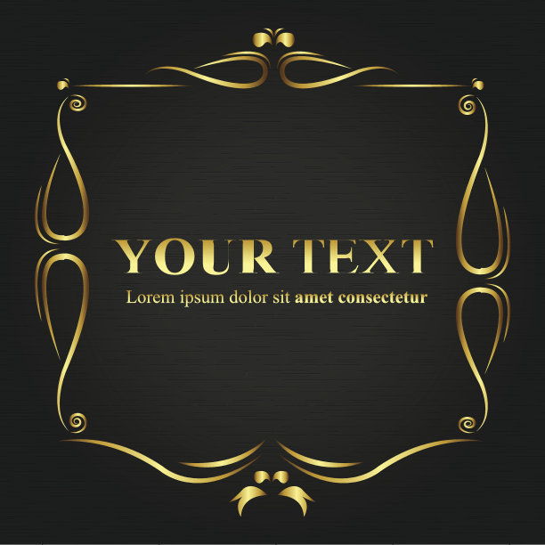 金色华丽的框架风格图片下载