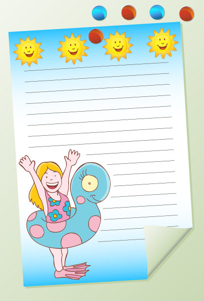 夏日女孩阳光留言图片下载