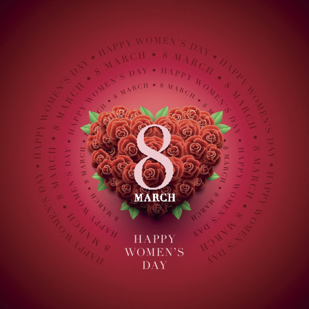国际妇女节贺卡素材图片