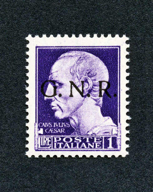 意大利1943年邮票:1里拉套印GNR图片下载