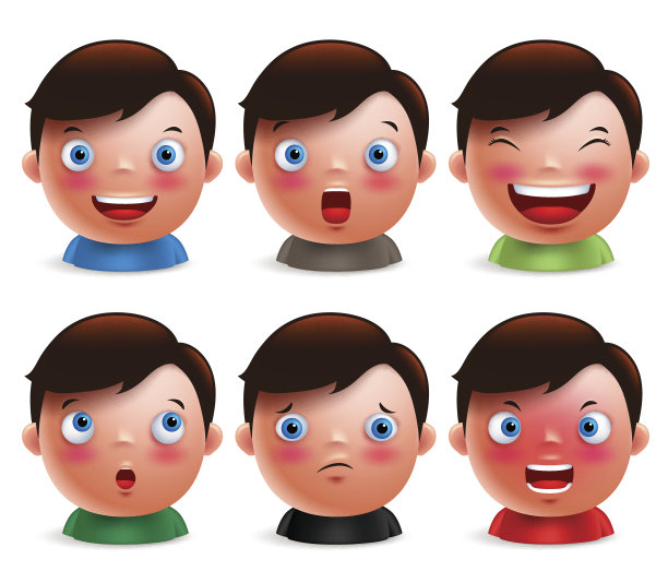 小男孩阿凡达面部表情头部表情图片下载