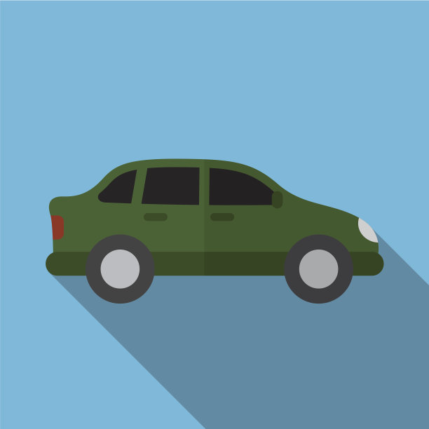 汽车平面图标插图图片下载