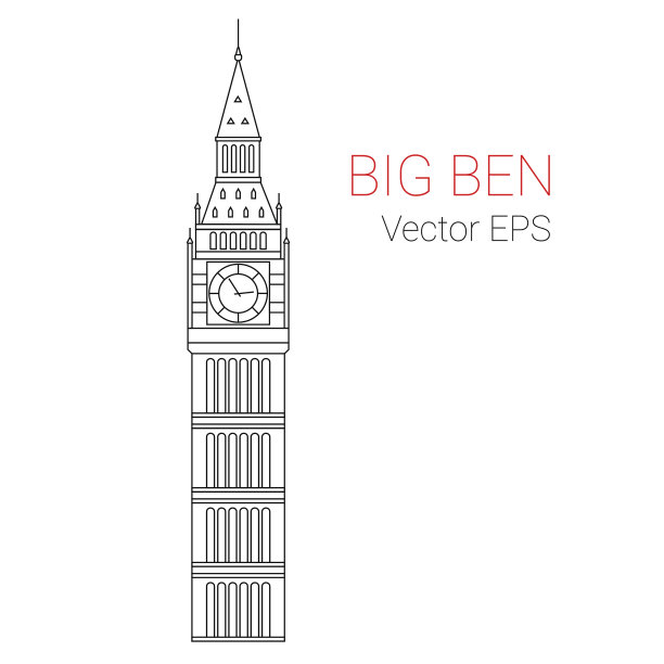 大本钟，向量。图片下载