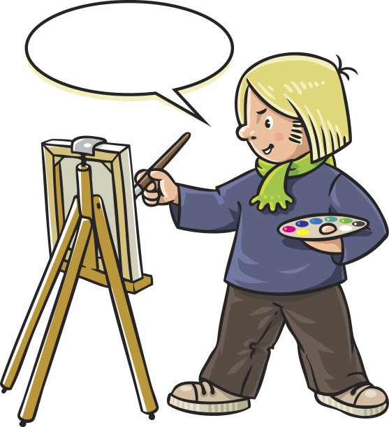 有趣的艺术家或画家。图片下载