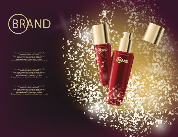 迷人的脸美容护理产品包装上闪闪发光的效果背景。图片下载
