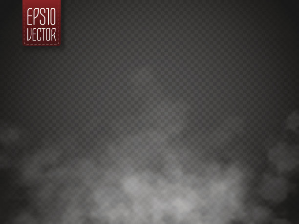 雾或烟隔离透明特效。白色矢量暗晦素材图片