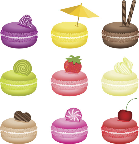 漂亮的装饰的杏仁饼干图片下载