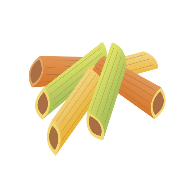 意大利面矢量孤立插图。通心粉食物成分图片下载