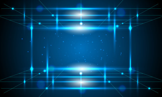 技术蓝线和抽象背景。素材图片